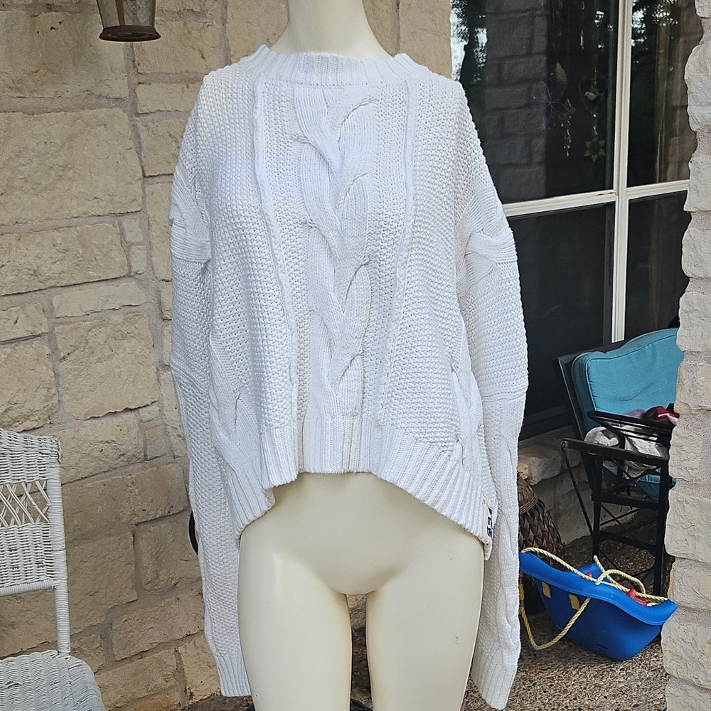 FREE PEOPLE We The Free In A Daze Pullover Cable Sweater Heirloom Collection L